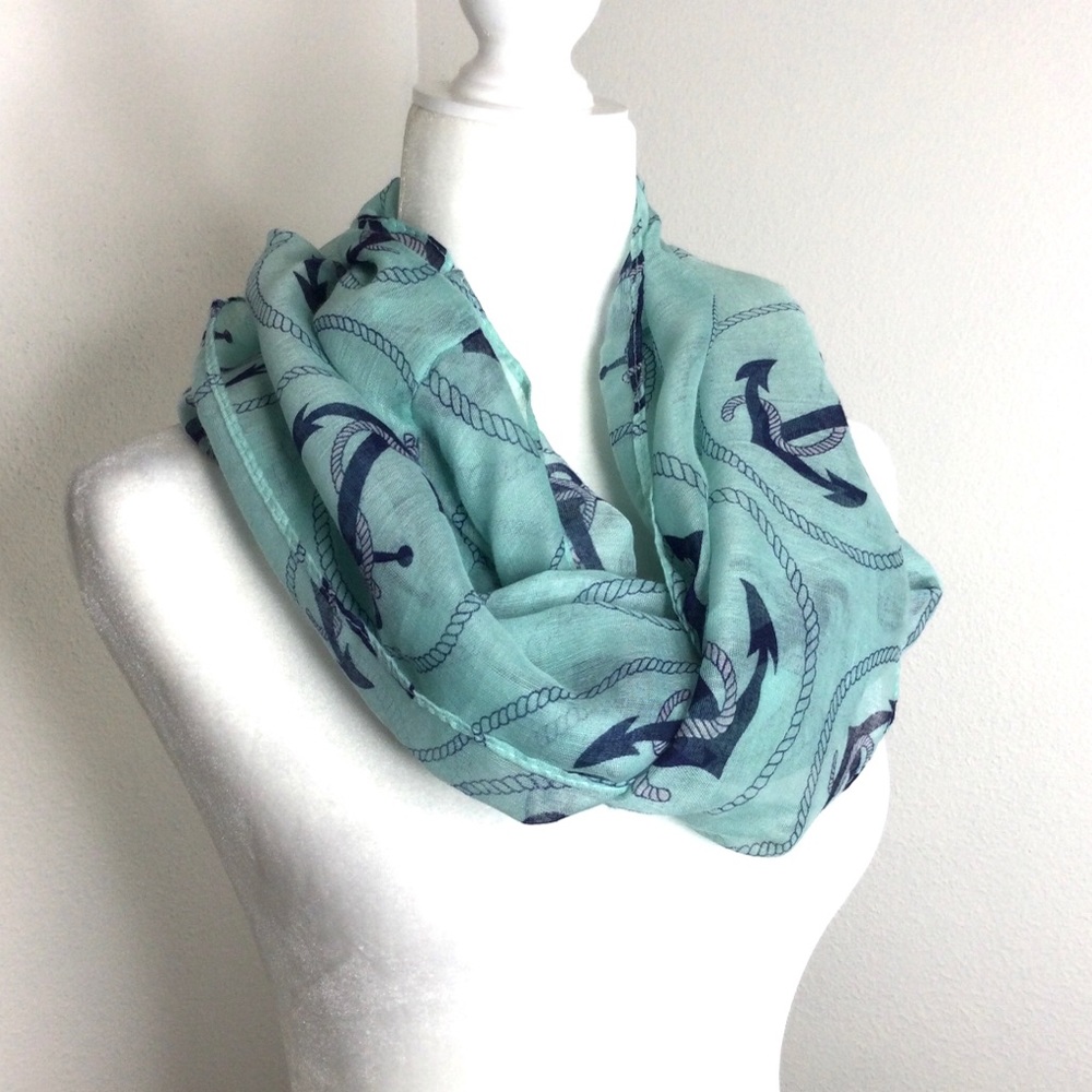 Vivian & Vincent Maritime Anchor Infinity Scarf.